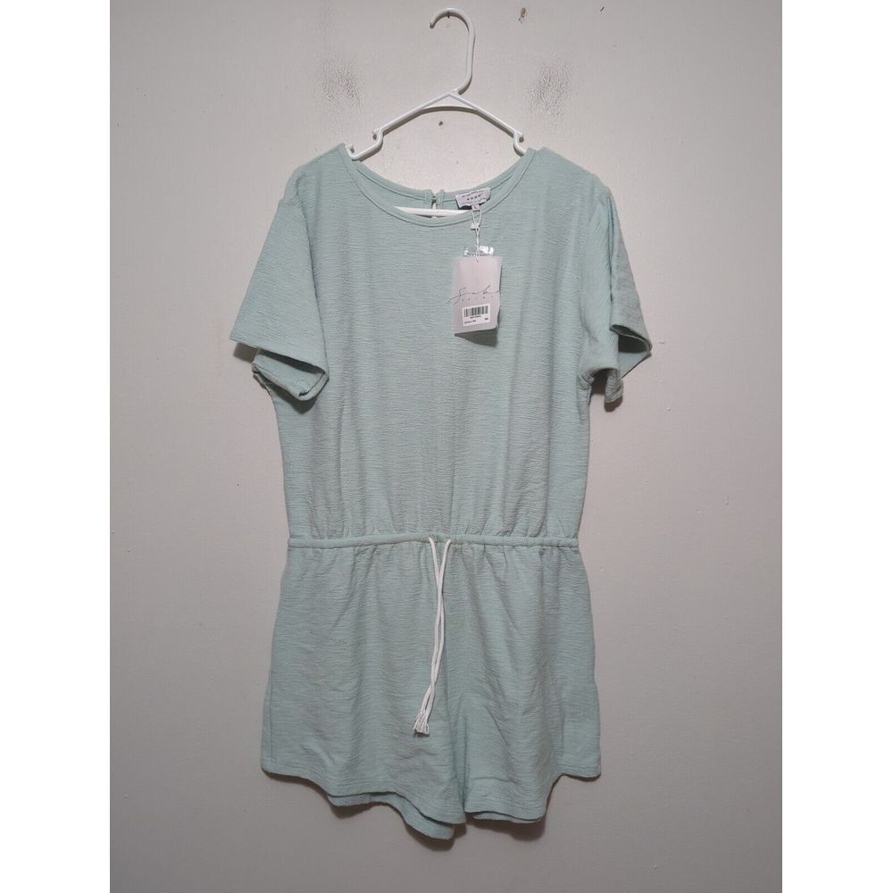 Sabo Skirt East Playsuit Mist Green Textured Romper NWT L SAE1454NL - Picture 1 of 9